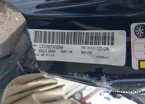 2013 Dodge Avenger Se from USA, damaged, VIN 1C3CDZAB7DN722648